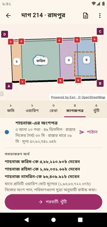 কাগজপত্র: একজন ওয়ারিশের অংশপত্র আর সমতার টাকা