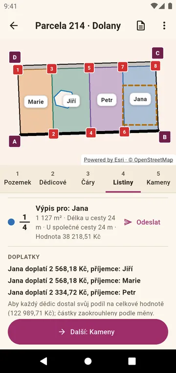 Listiny: výpis pro dědice a doplatky