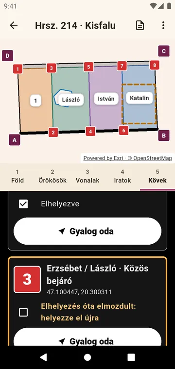 A határkövek, hogy gyalog odamenjen és kipipálja, ha a helyükön vannak