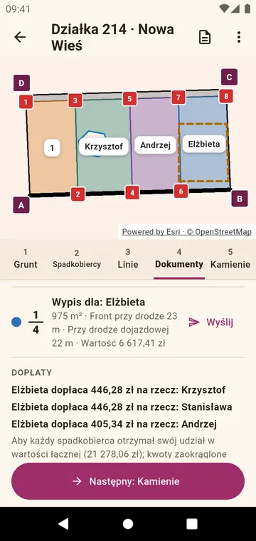 Dokumenty: wypis spadkobiercy i dopłaty