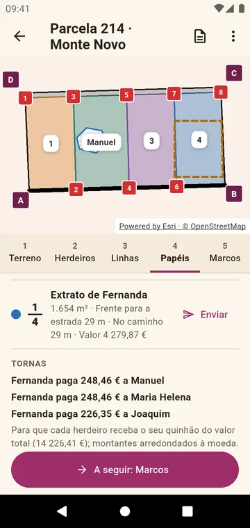Os papéis: o extrato de um herdeiro e as tornas