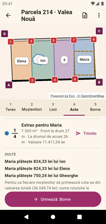Actele: extrasul unui moștenitor și sultele