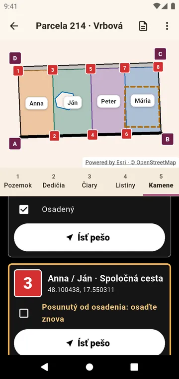 Medzníky, ku ktorým dôjdete pešo a po osadení ich odškrtnete