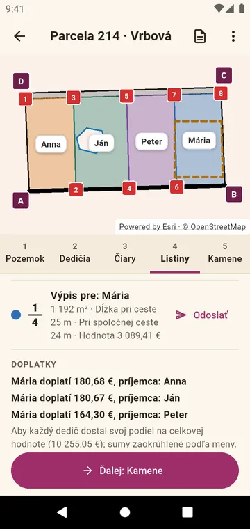 Listiny: výpis pre dediča a doplatky