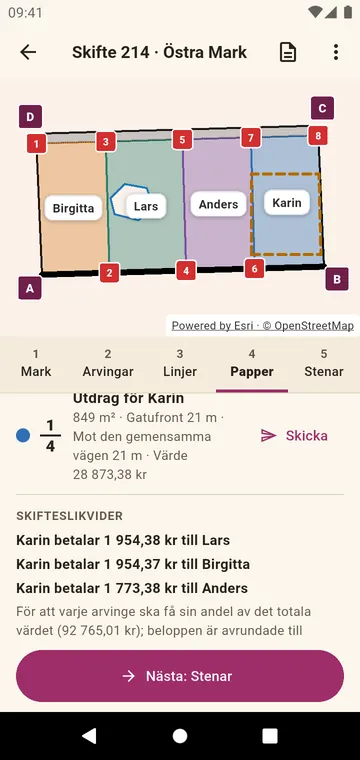 Papperen: en arvinges utdrag och skifteslikviderna