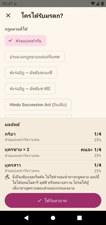 ใครได้รับมรดก? ส่วนแบ่งตาม Hindu Succession Act